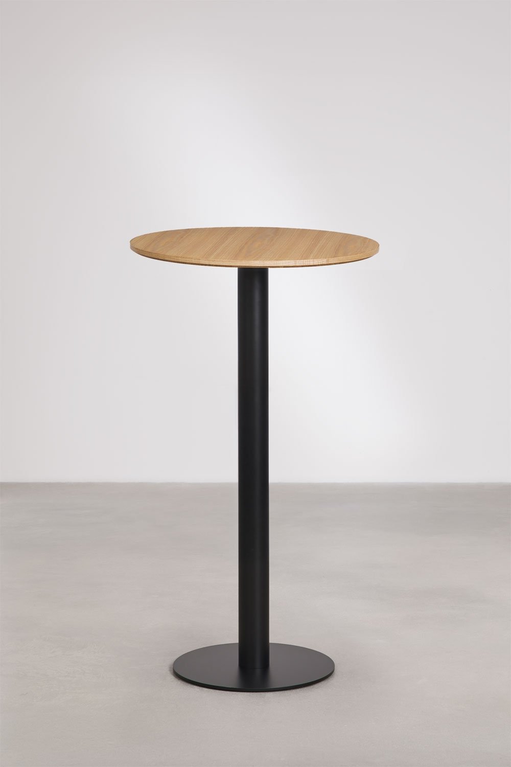 Mesa alta de bar redonda Ø60 cm en MDF Xiren, imagen de galer&iacute;a 3