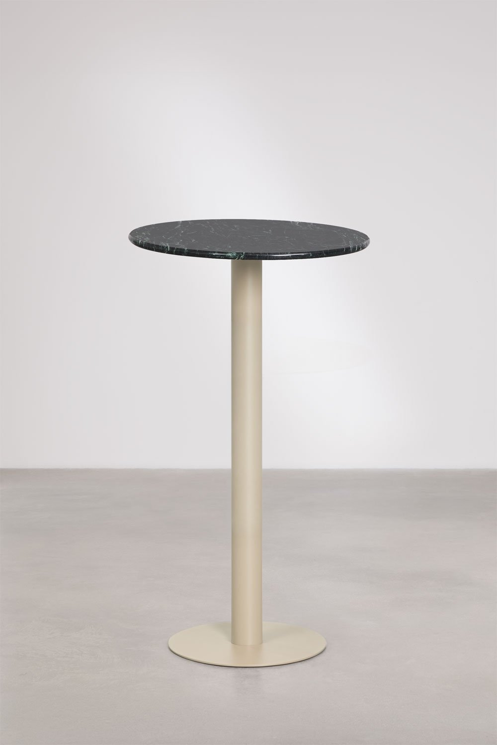 Mesa alta de bar redonda Ø60 cm en piedra natural Xiren, imagen de galer&iacute;a 1
