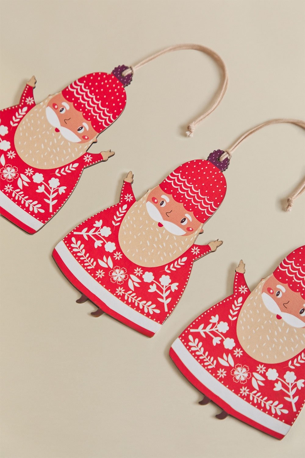 Pack de 3 adornos de Navidad en MDF Maulor, imagen de galer&iacute;a 4