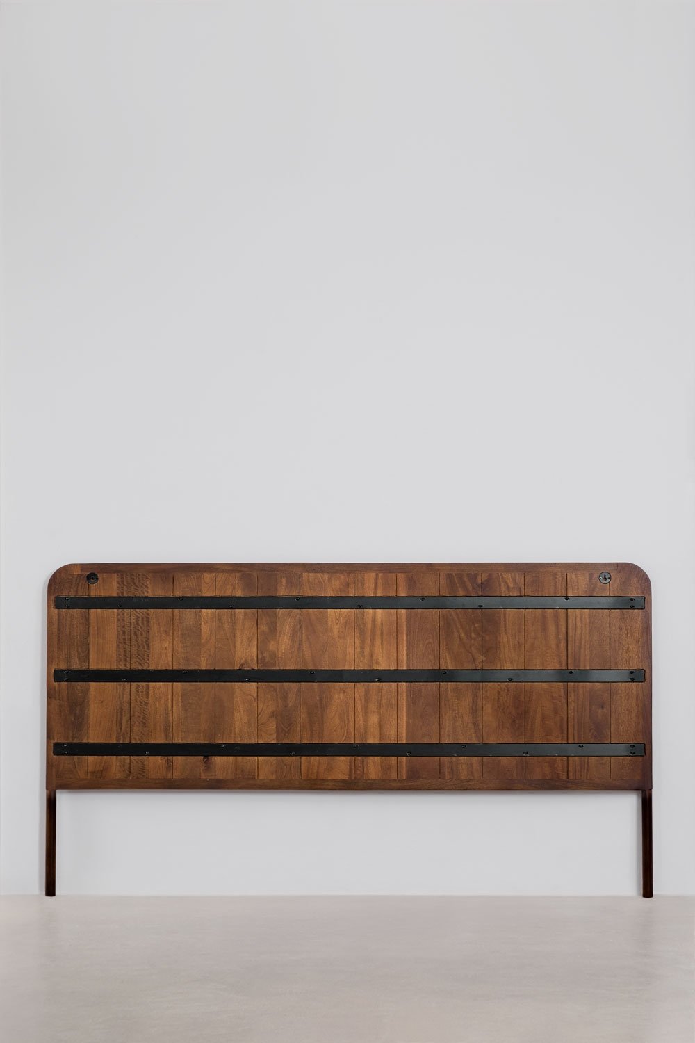 Cabecero para cama de 200 cm en madera de mango oscura Maupaul, imagen de galer&iacute;a 5