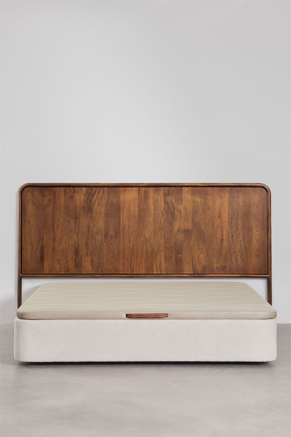 Cabecero para cama de 200 cm en madera de mango oscura Maupaul, imagen de galer&iacute;a 7
