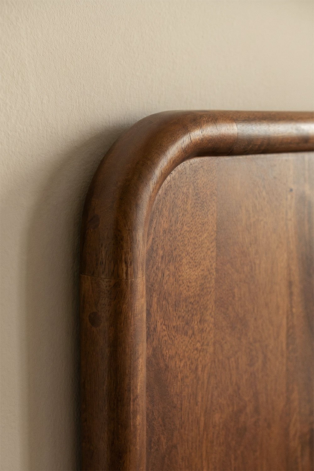 Cabecero para cama de 180 cm en madera de mango oscura Maupaul, imagen de galer&iacute;a 2