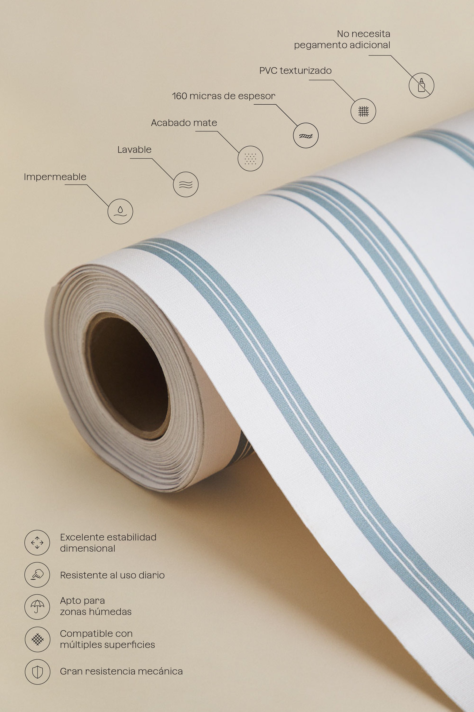 Pack de 2 paneles de papel pintado 65×260 cm autoadhesivos Ralphin, imagen de galer&iacute;a 5
