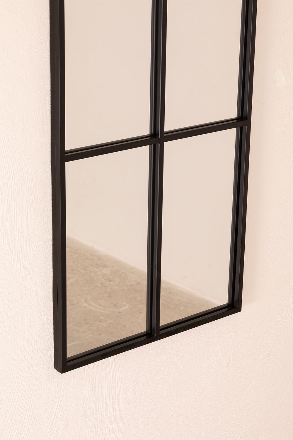 Espejo de pared rectangular 40x130 cm en metal efecto ventana Rania, imagen de galer&iacute;a 4