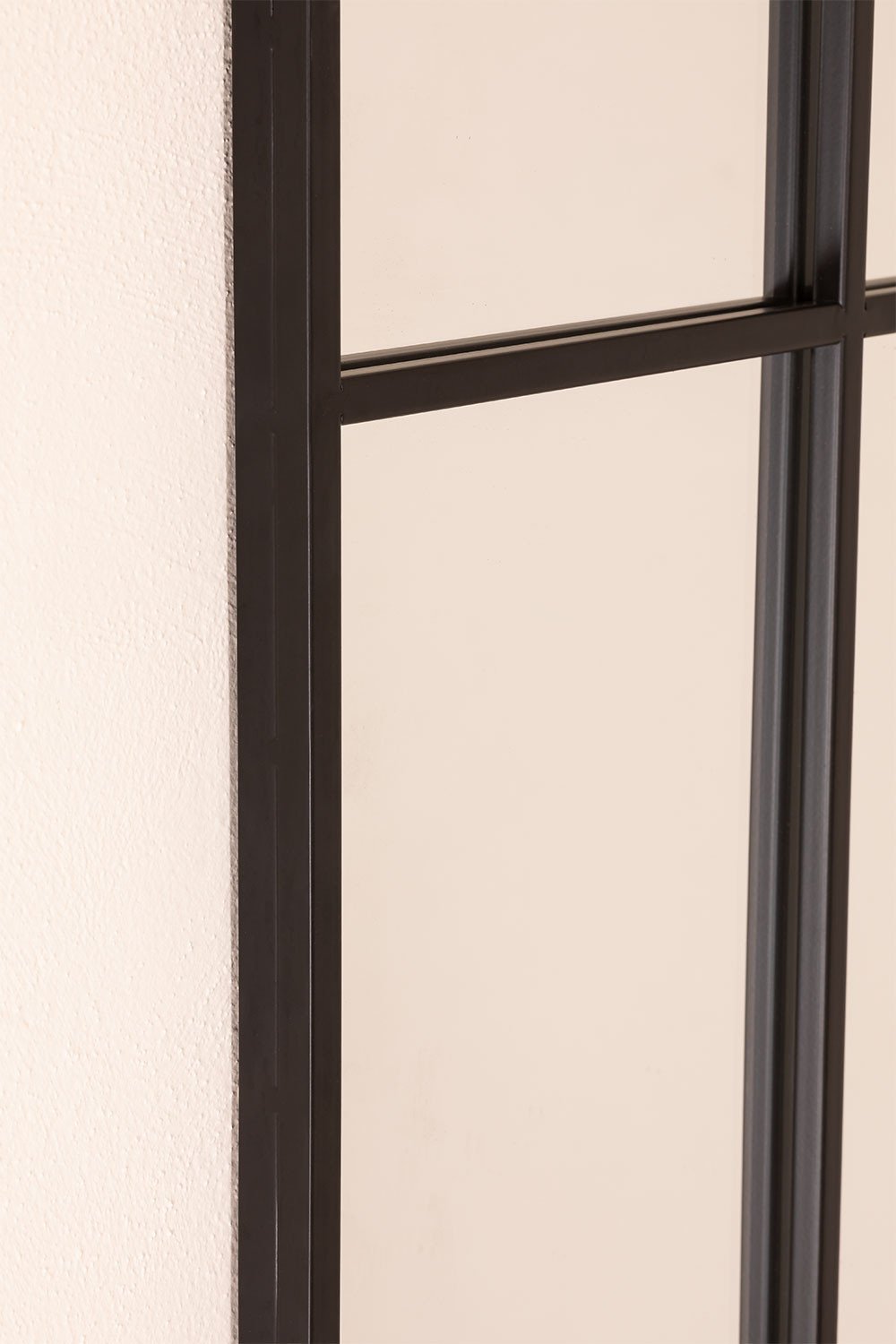 Espejo de pared rectangular 40x130 cm en metal efecto ventana Rania, imagen de galer&iacute;a 5