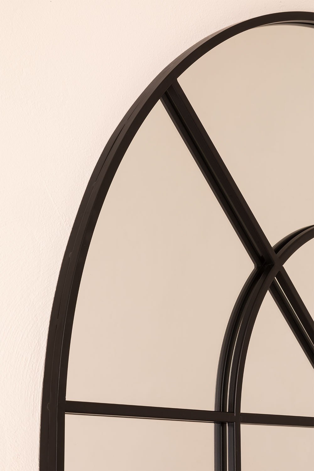 Rania Hierro Negro - Elige Color 132x38 cm SKLUM Espejo de Pared en Metal Efecto Ventana 