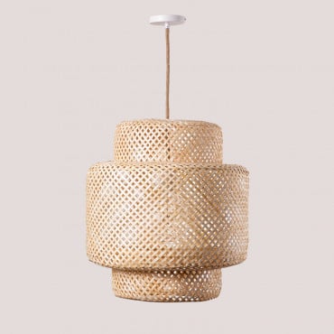 Plafonnier En Bambou (ø45 Cm) Lexie Naturel Naturel - Sklum