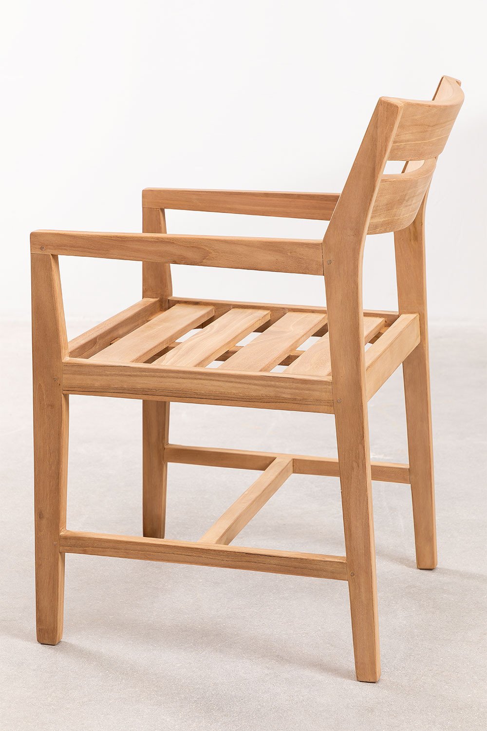 Chaise de jardin avec accoudoirs en bois de teck Yolen  SKLUM