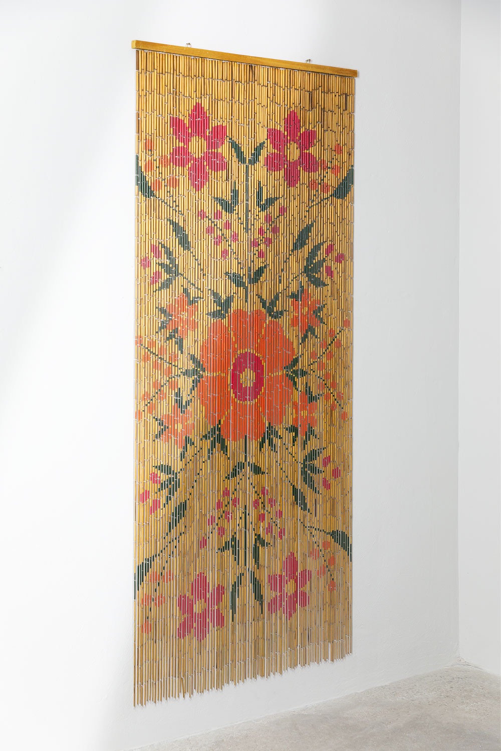 Rideau en bois et bambou