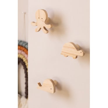 Porte Manteau Mural En Bois Pol Kids Sklum