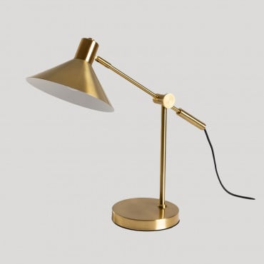 Lampe De Table Orientable Et Métallisée En Fer Clayt Doré - Sklum