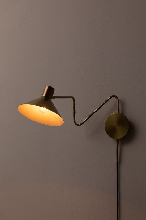 Lampe murale orientable métallisée en fer Lizz