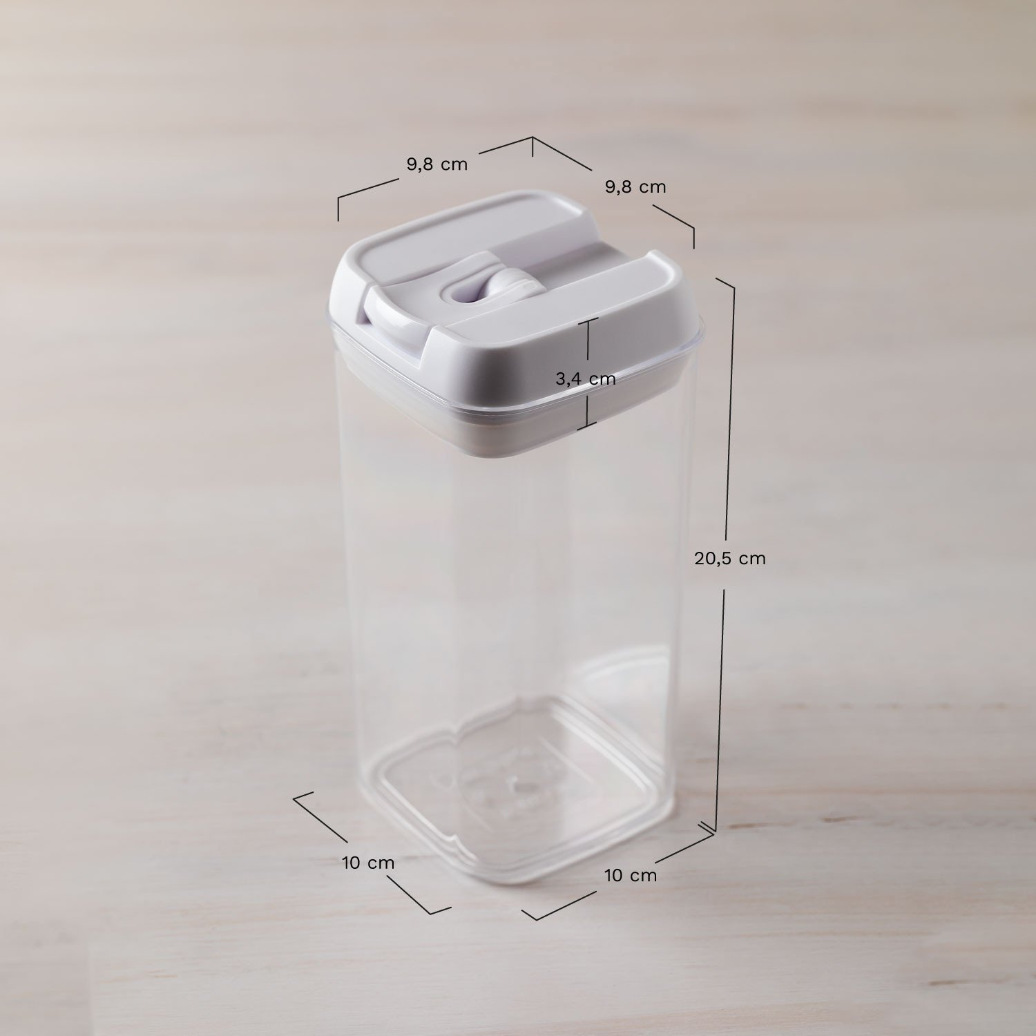 Lot de 7 pots de cuisine Janos, mesures