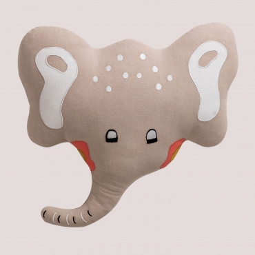 Coussin En Coton Skiper Kids Eléphant - Sklum