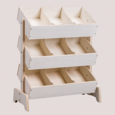 Meuble De Rangement À Jouets En Bois Yerai Kids Bois Naturel - Sklum