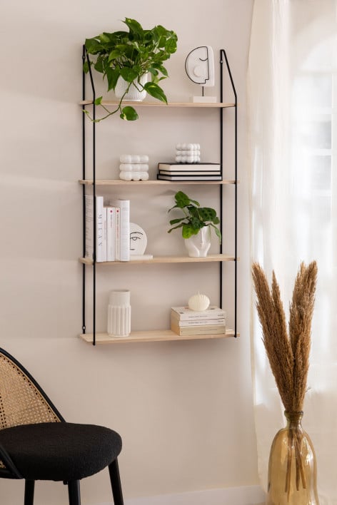 Étagère murale ↔︎ 65 cm en bois et acier Arison