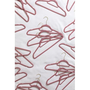 Lot De 20 Cintres Palou Gold Mousse Terracotta - Sklum