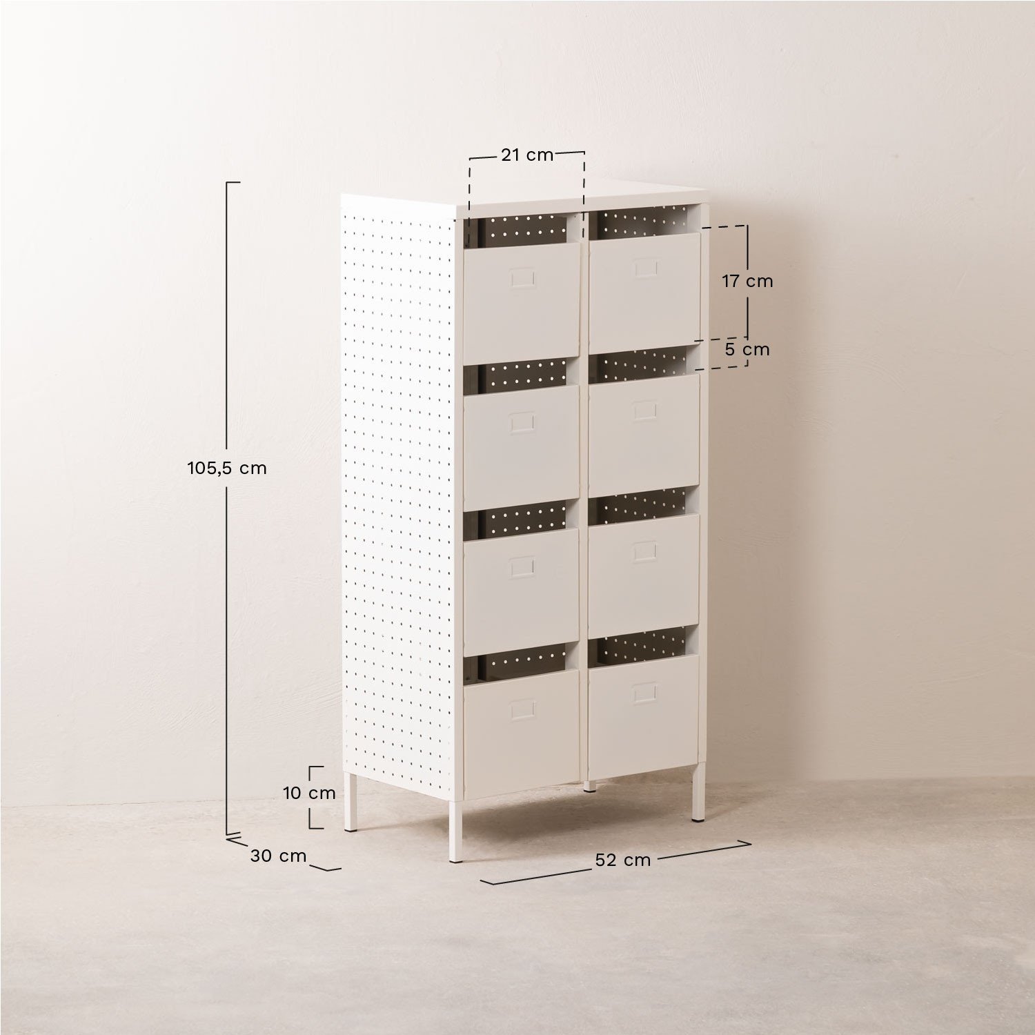 Commode Abël, mesures