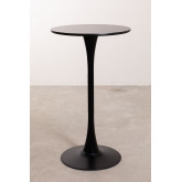 Table Haute Ronde en MDF et Métal (Ø60 cm) Ivet Style, image miniature 2