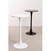 Table Haute Ronde en MDF et Métal (Ø60 cm) Ivet Style, image miniature 5