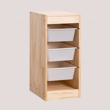 Meuble De Rangement En Bois Nopik Kids 3 Tiroirs - Sklum
