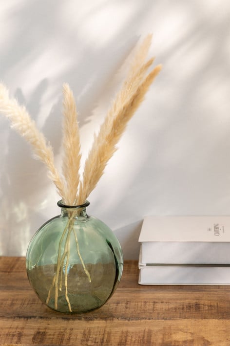 Vase en verre recyclé Kimma - Vert Aquamarine