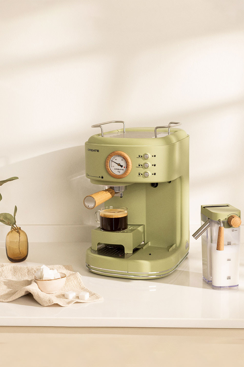CREATE - THERA MATT - Cafetière express semi-automatique 20bar