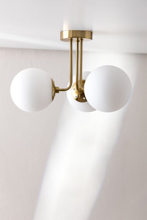 Lampe de plafond avec 3 boules en verre Garland