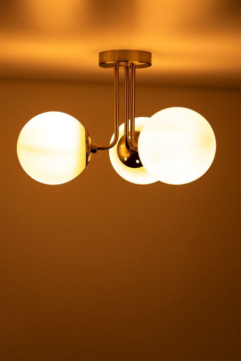 Lampe de plafond avec 3 boules en verre Garland