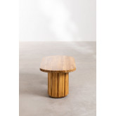 Table basse ovale en bois de teck (100x50 cm) Randall, image miniature 3