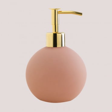 Distributeur De Savon En Verre Bamboi Rose Pâle - Sklum