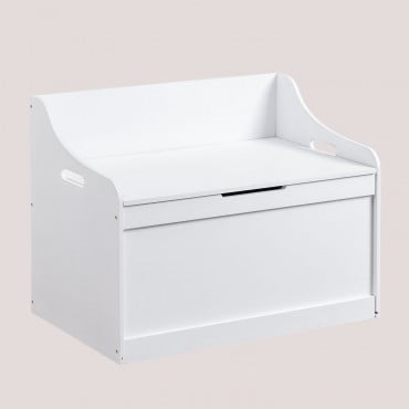 Coffre À Jouets Boby Kids Blanc - Sklum
