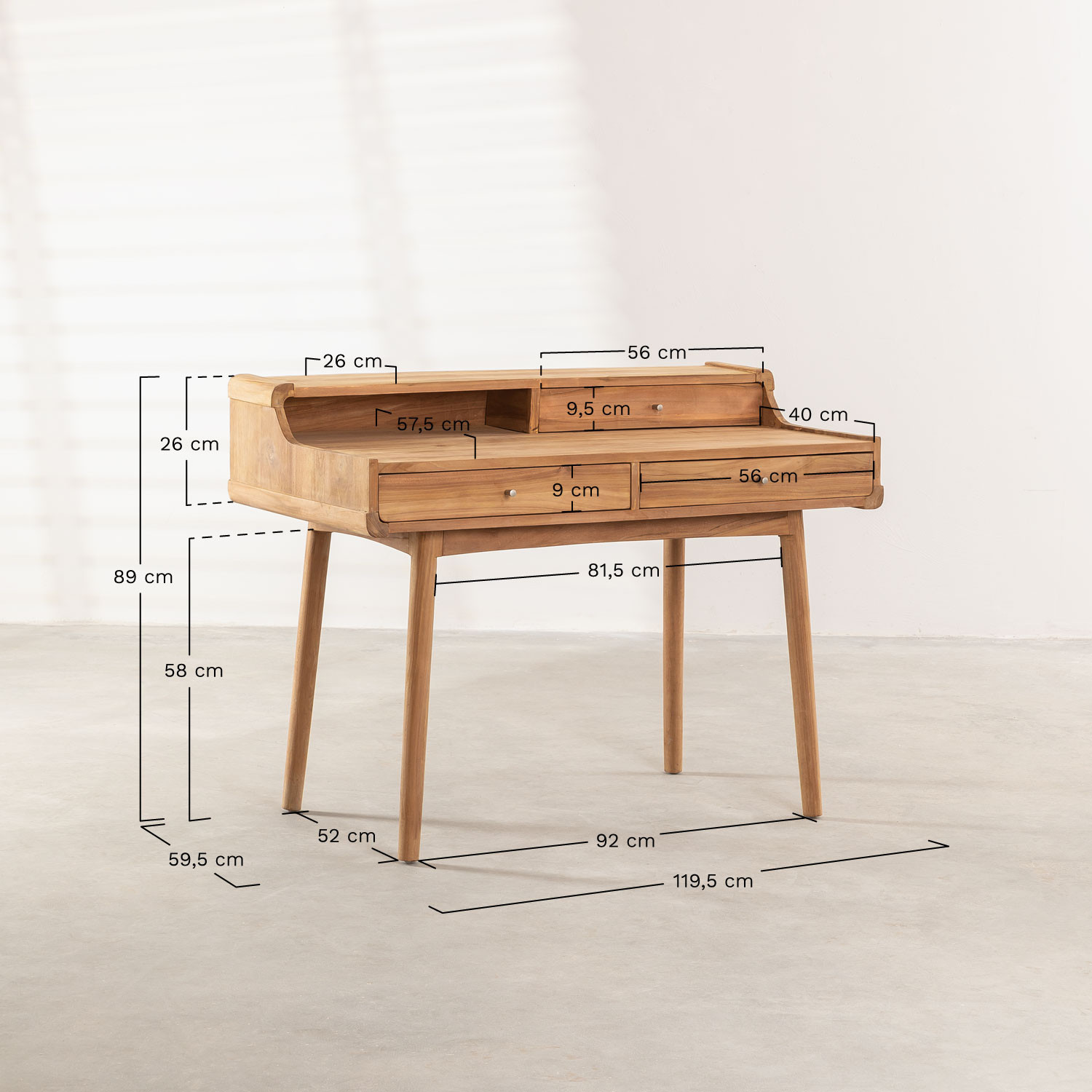 Bureau en Bois Tanem - SKLUM