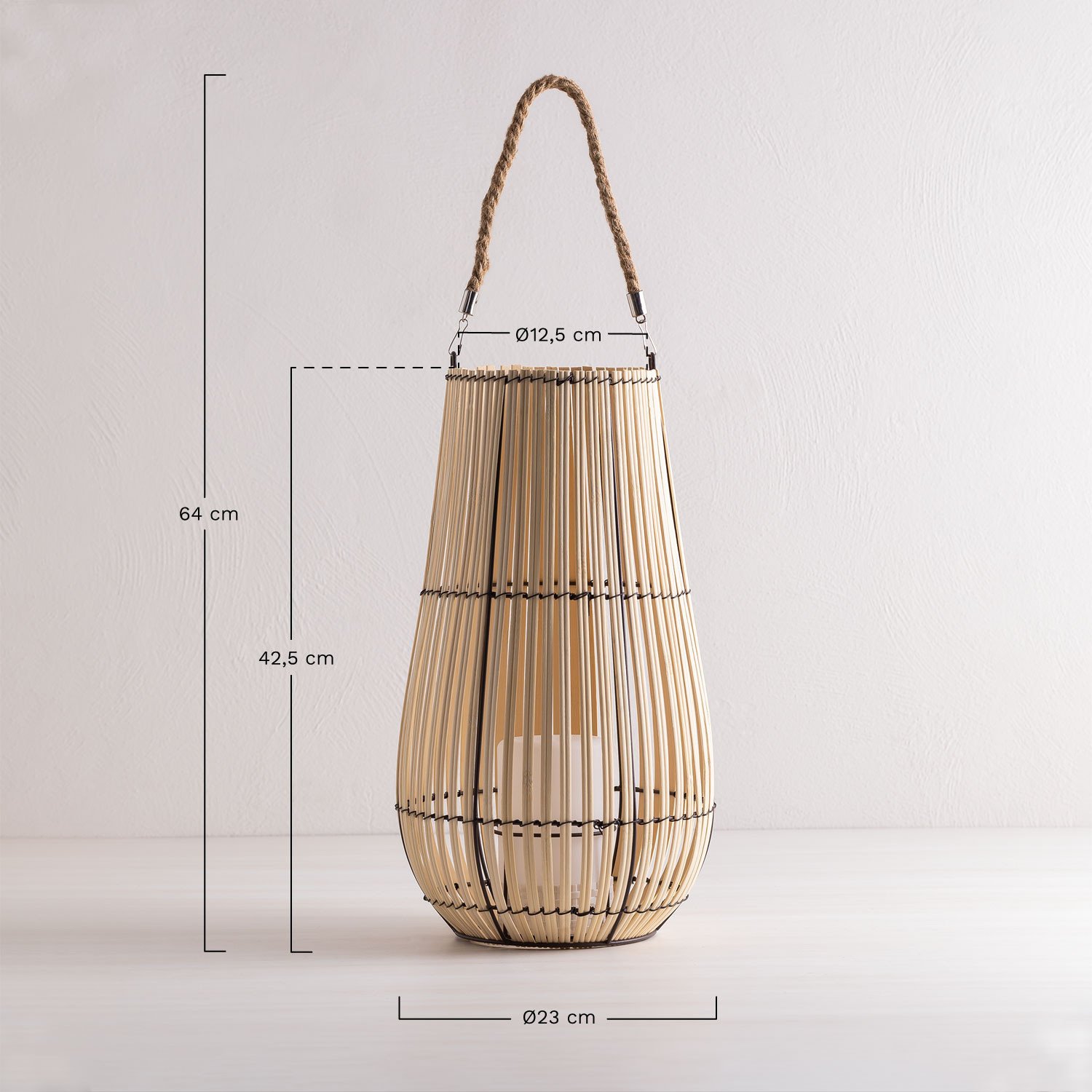 Lampe de Table LED sans fil Saonei, mesures