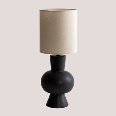 Lampe De Table En Céramique Arese Noir - Sklum