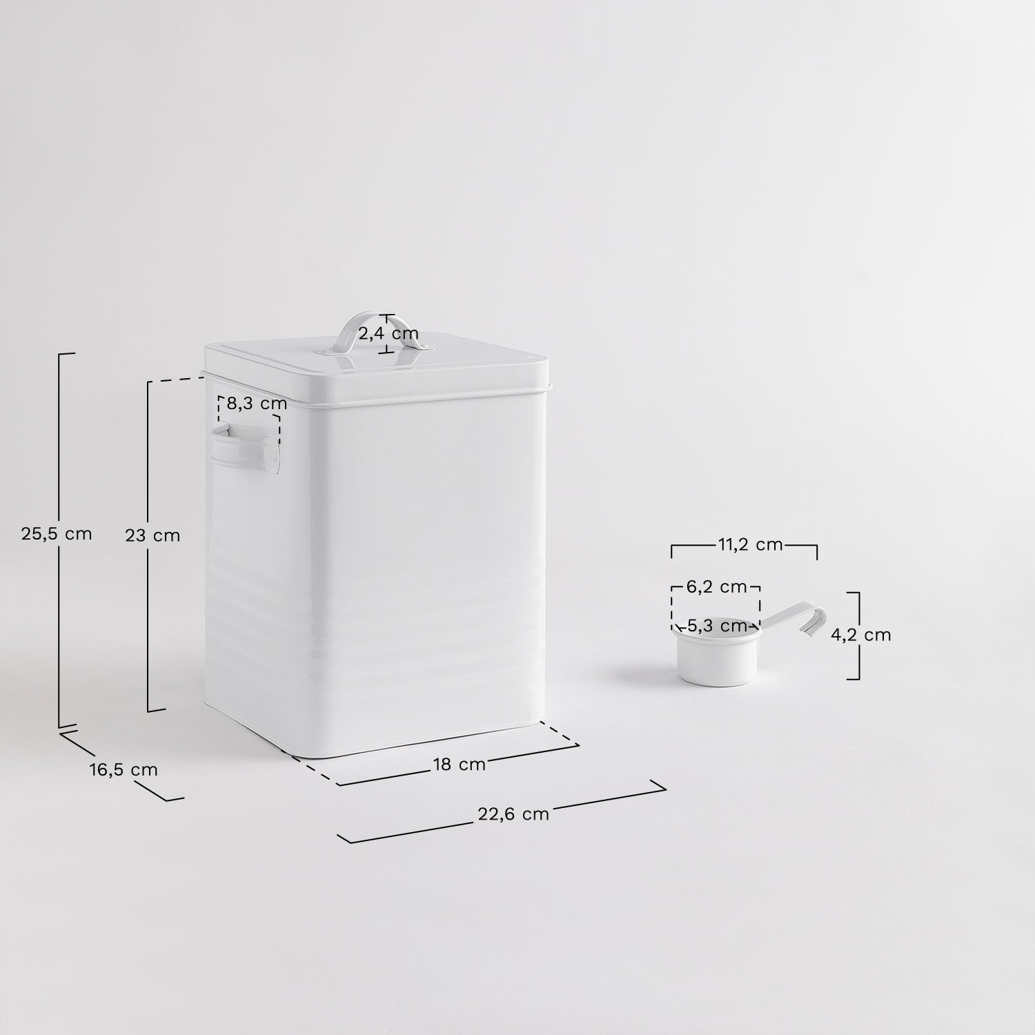 Bac à lessive Agolada, mesures