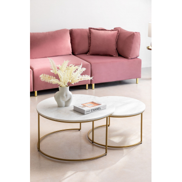 Tables gigognes en marbre Kaley