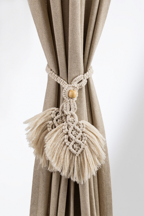 Embrasses De Rideaux Style égyptien | Paire En Laiton Massif – Rosette Avec Plaque, 45 Mm – Décoration élégante Pour Fenêtre - 5