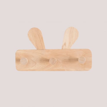 Porte-manteau Mural En Bois Buny Style Kids Bois Naturel - Sklum
