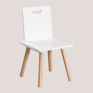 Chaise En Bois Tom Kids Blanc - Sklum