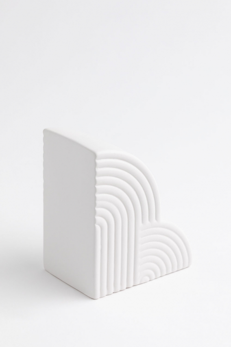 2 Serre-livres Aluminium Design Vague - Antidérapants, 15.2 Cm Haut, Argent, Décoration étagère Moderne - 6