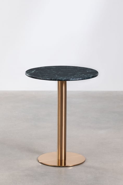 Table de bar ronde en marbre Cosmopolitan - Marbre Vert