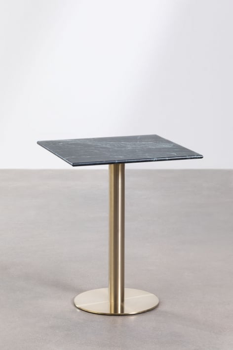 Table de bar carrée en marbre Cosmopolitan - Marbre Vert