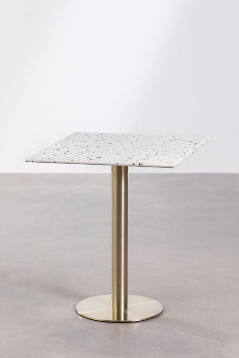 Table de bar carrée 60x60 cm en terrazzo Malibu