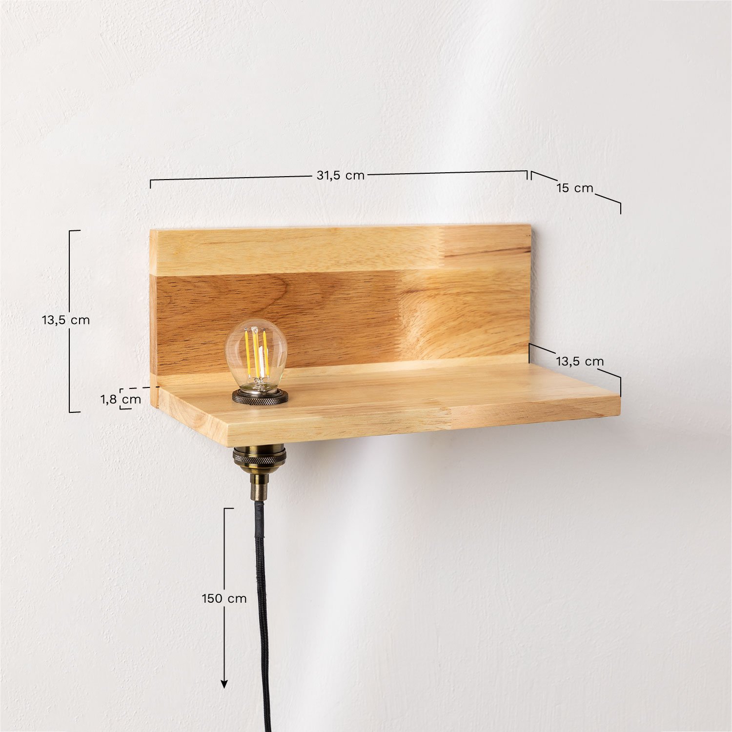 Lampe murale Ikmon, mesures