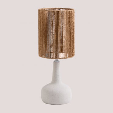 Lampe De Table En Céramique Tiltil Blanc Gardenia - Sklum