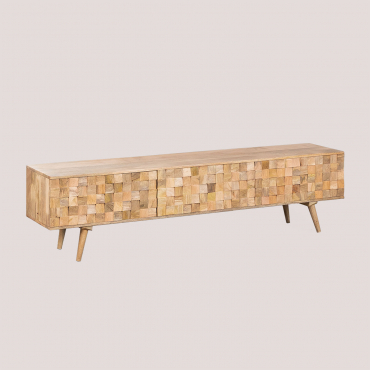 Meuble Tv 200x40 Cm En Bois De Manguier Jaralson Bois De Mangue - Sklum