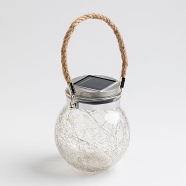 Pot En Verre Solaire Avec Guirlande Gabinsen Blanc Chaud - Sklum