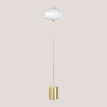 Lampadaire En Verre Kaliner Transparent - Sklum