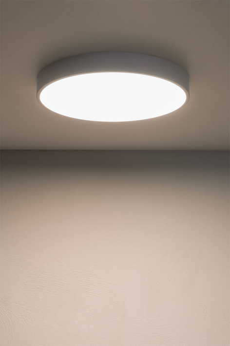 Plafonnier LED de plafond rond Ø40 cm en fer Cosmin